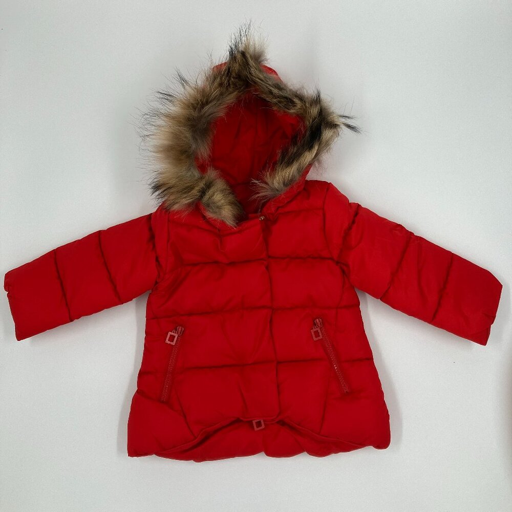 Brand New - JoJo  Baby Girls Boys Winter Warm Jacket, Hooded Faux Fur Collar